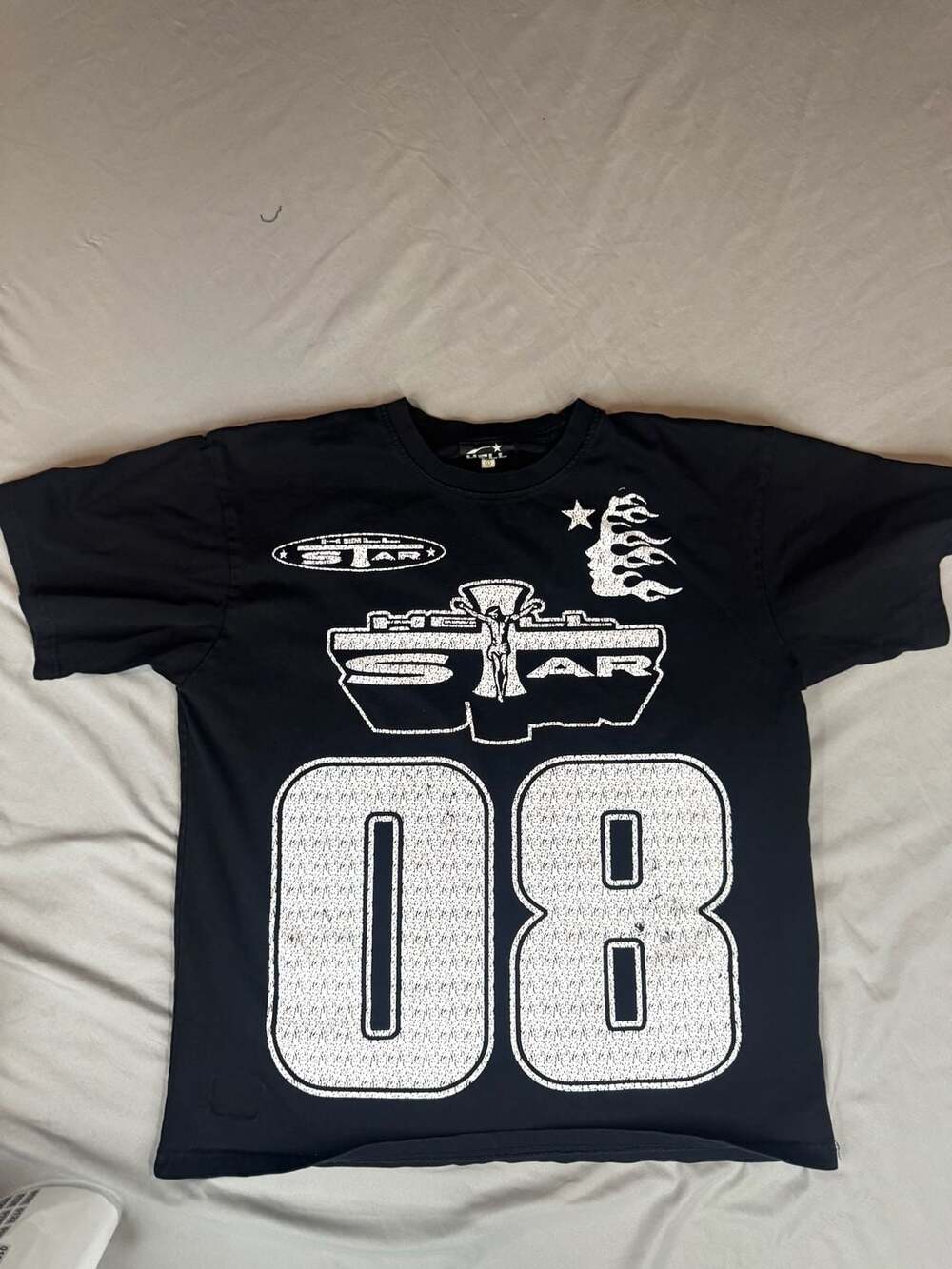 Hellstar 08 T-Shirt Size L Black Graphic Tee
